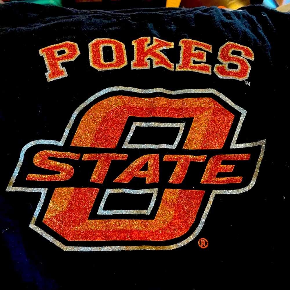 Osu tank top with glitter orange sz L